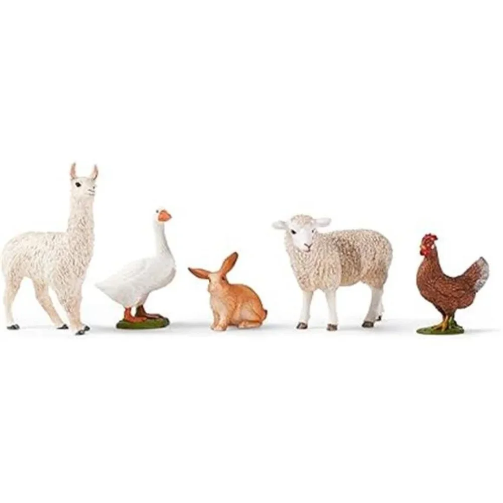 Schleich Farm World 5-Piece Farm Animal Toy Set Including Cute Llama, Rabbit - Picture 7 of 7